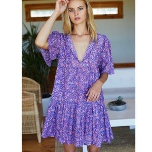 Emerson Fry Isla Dress in Violet Wildflower M/L